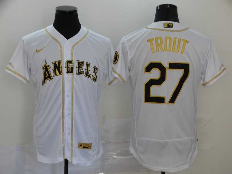 Angels 27 Mike Trout White Gold 2020 Nike Flexbase Jersey,We sell and wholesale Angels 27 Mike Trout White Gold 2020 Nike Flexbase Jersey on line form chian!